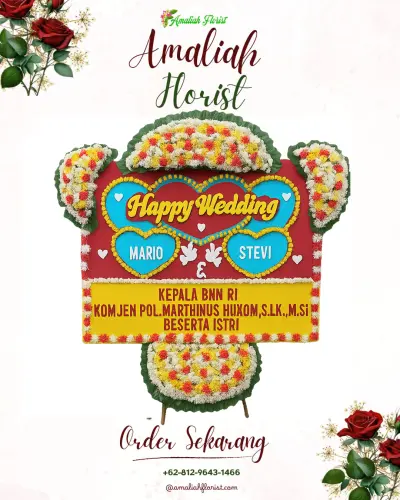 Karangan Papan Bunga Pernikahan di Sunyaragi